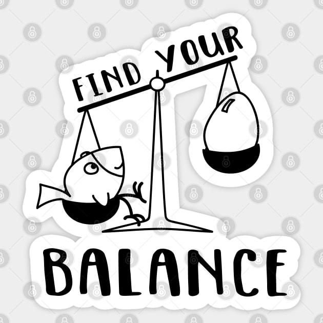 Find Your Balance Sticker by katelein